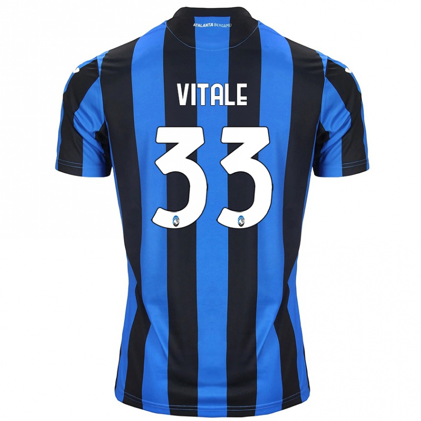 Niño Fútbol Camiseta Francesca Vitale #33 Azul Negro 1ª Equipación 2024/25 Argentina