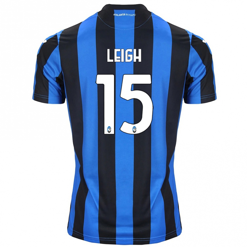 Niño Fútbol Camiseta Adrienne Leigh #15 Azul Negro 1ª Equipación 2024/25 Argentina