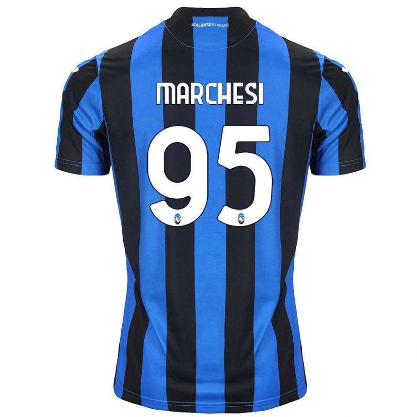 Niño Fútbol Camiseta Silvia Marchesi #95 Azul Negro 1ª Equipación 2024/25 Argentina