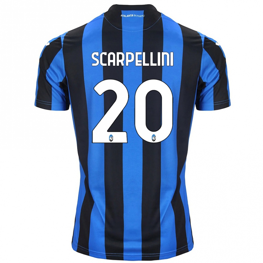 Niño Fútbol Camiseta Andrea Scarpellini #20 Azul Negro 1ª Equipación 2024/25 Argentina