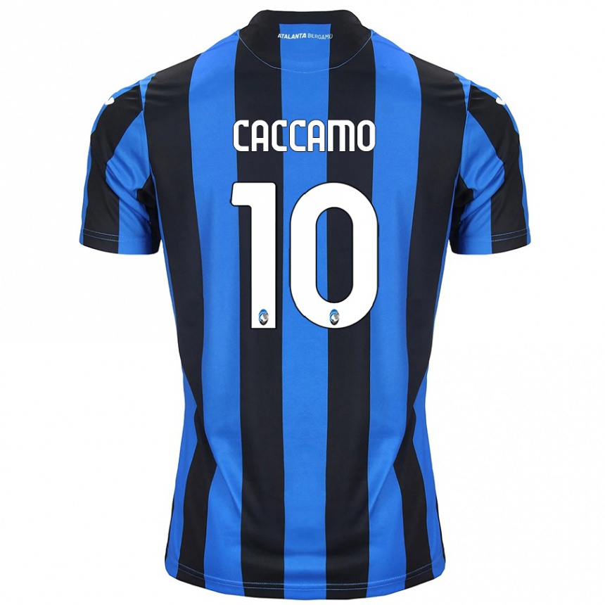 Niño Fútbol Camiseta Patrizia Caccamo #10 Azul Negro 1ª Equipación 2024/25 Argentina