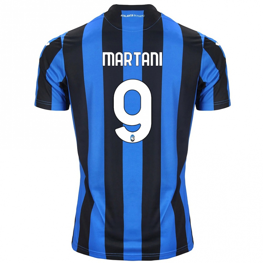 Niño Fútbol Camiseta Alice Martani #9 Azul Negro 1ª Equipación 2024/25 Argentina