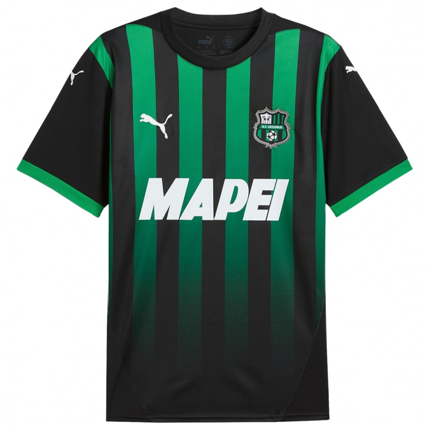 Niño Fútbol Camiseta Maxime López #0 Negro Verde Oscuro 1ª Equipación 2024/25 Argentina