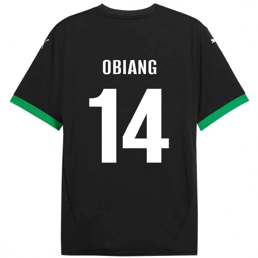 Niño Fútbol Camiseta Pedro Obiang #14 Negro Verde Oscuro 1ª Equipación 2024/25 Argentina