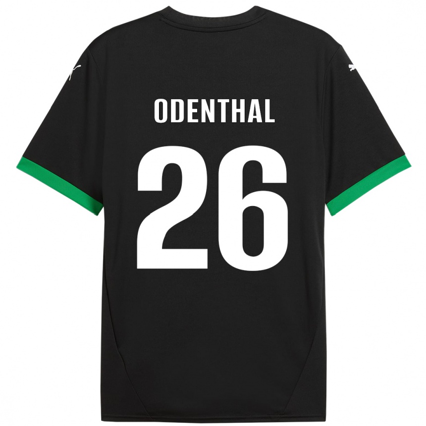 Niño Fútbol Camiseta Cas Odenthal #26 Negro Verde Oscuro 1ª Equipación 2024/25 Argentina