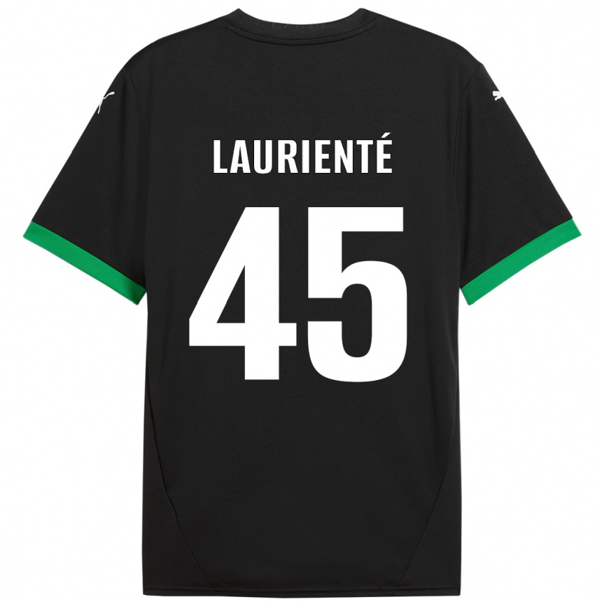 Niño Fútbol Camiseta Armand Laurienté #45 Negro Verde Oscuro 1ª Equipación 2024/25 Argentina