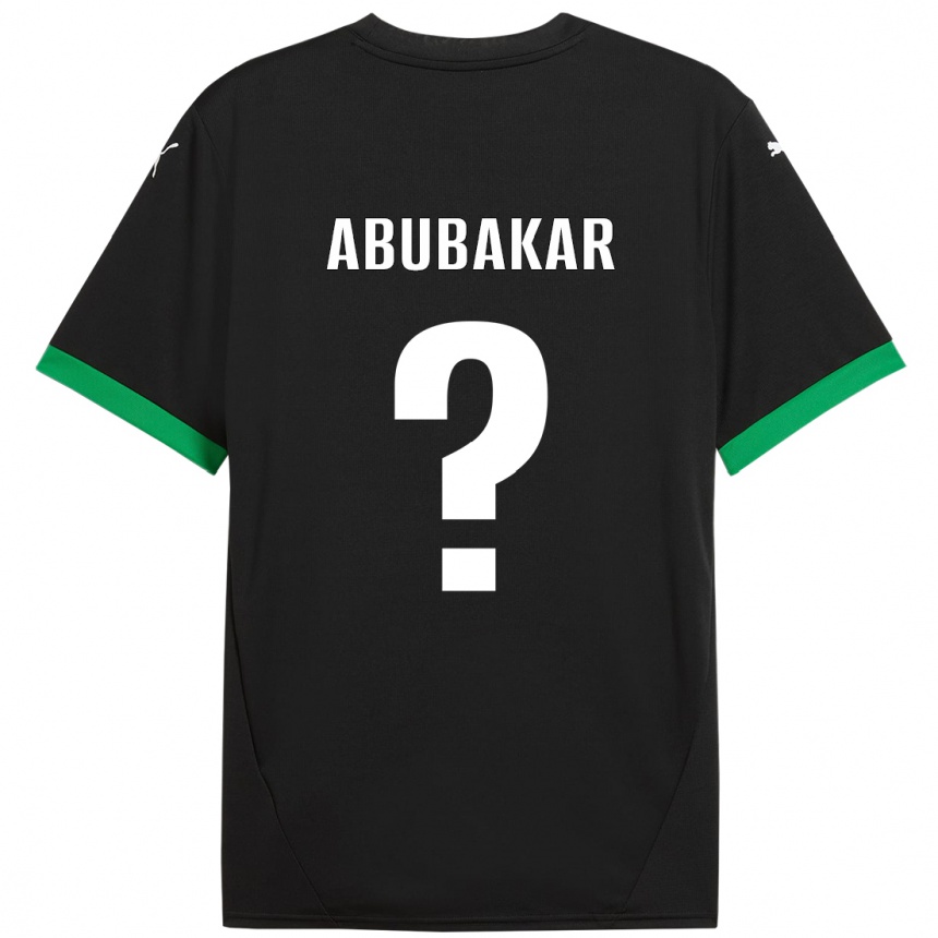 Niño Fútbol Camiseta Salim Abubakar #0 Negro Verde Oscuro 1ª Equipación 2024/25 Argentina