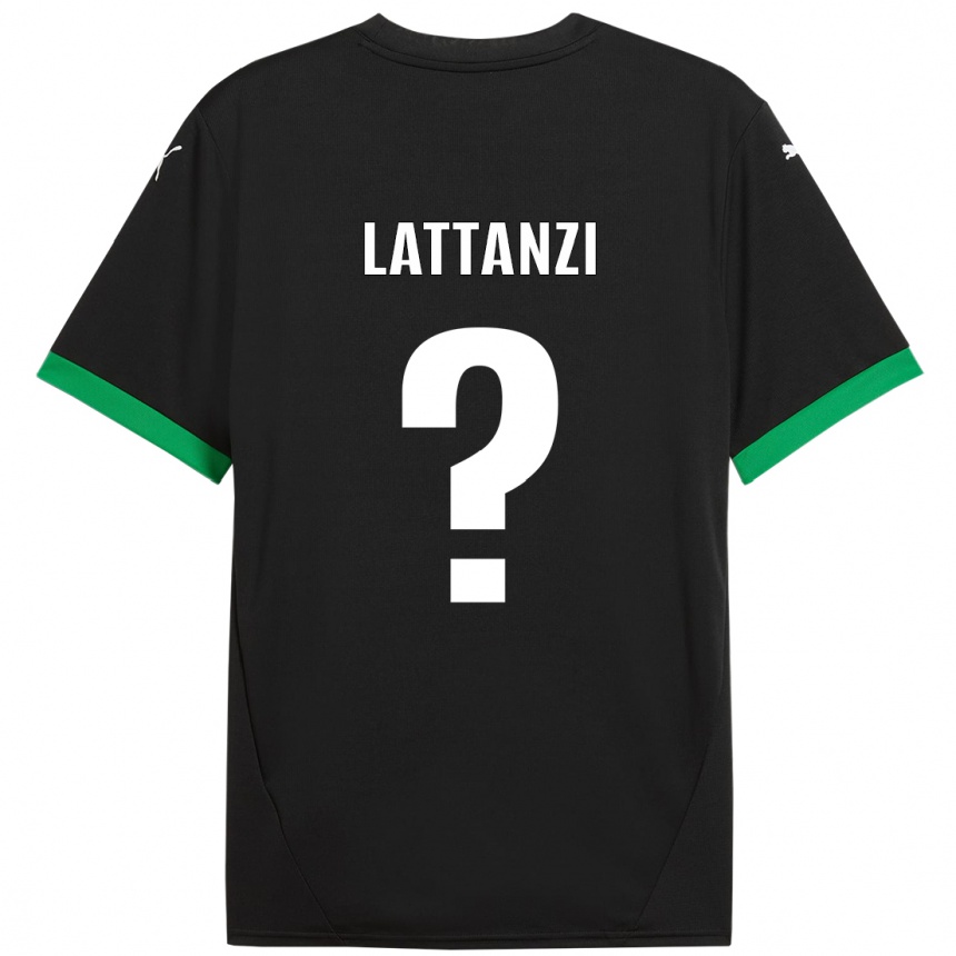 Niño Fútbol Camiseta Luca Lattanzi #0 Negro Verde Oscuro 1ª Equipación 2024/25 Argentina