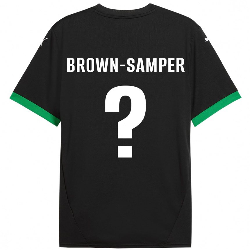 Niño Fútbol Camiseta Isaac Brown-Samper #0 Negro Verde Oscuro 1ª Equipación 2024/25 Argentina