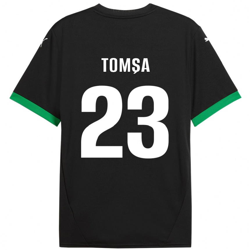 Niño Fútbol Camiseta Troy Tomșa #23 Negro Verde Oscuro 1ª Equipación 2024/25 Argentina