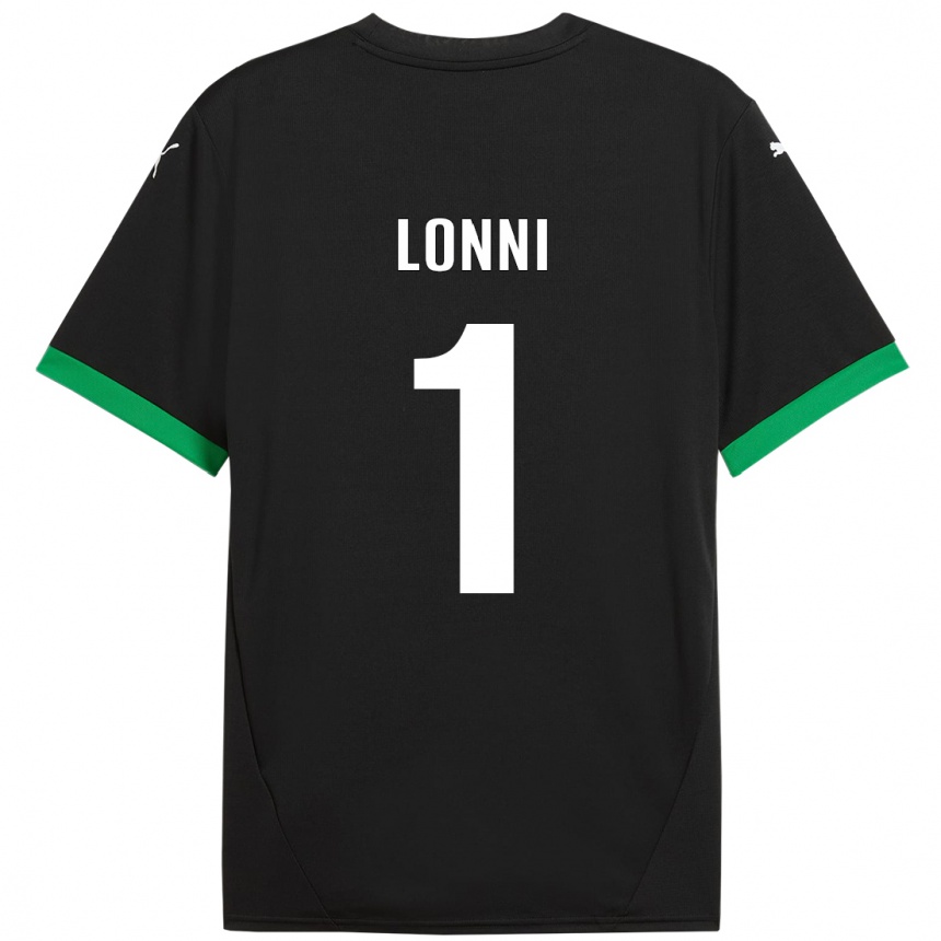 Niño Fútbol Camiseta Lia Lonni #1 Negro Verde Oscuro 1ª Equipación 2024/25 Argentina