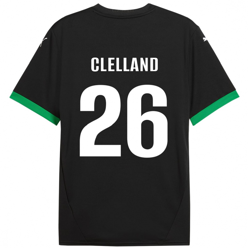 Niño Fútbol Camiseta Lana Clelland #26 Negro Verde Oscuro 1ª Equipación 2024/25 Argentina