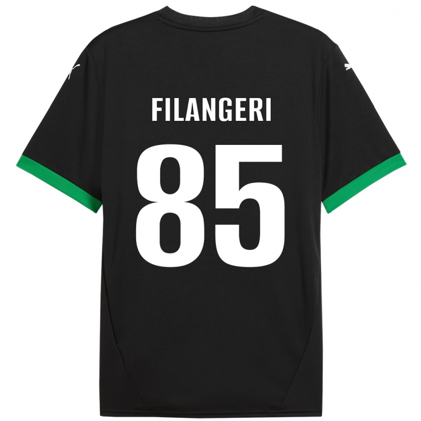 Niño Fútbol Camiseta Maria Luisa Filangeri #85 Negro Verde Oscuro 1ª Equipación 2024/25 Argentina