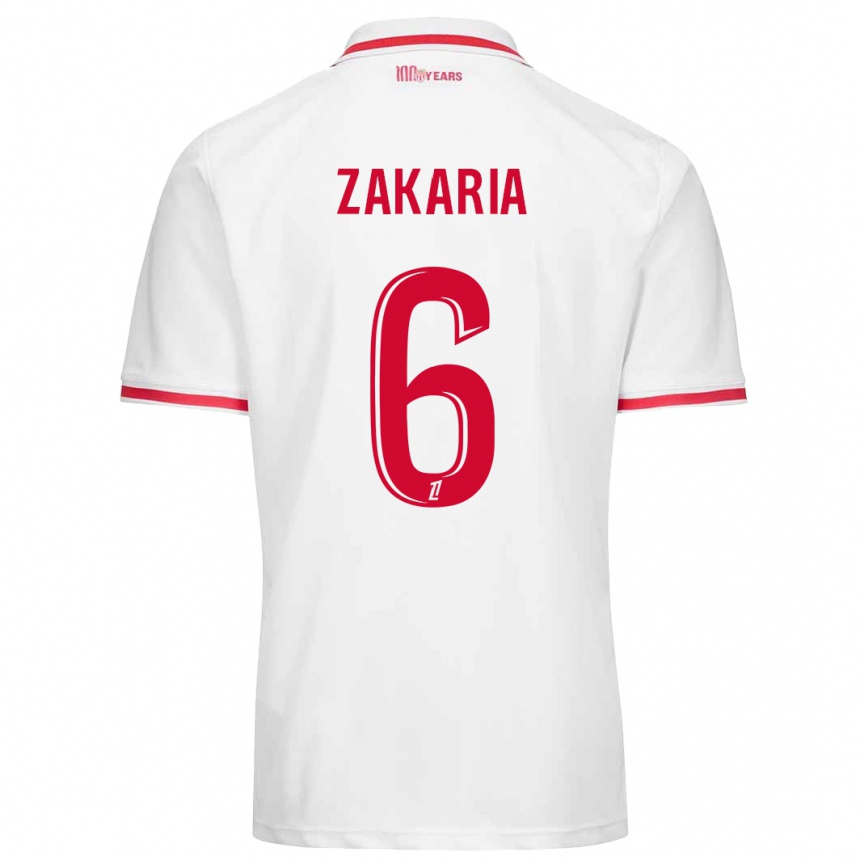 Niño Fútbol Camiseta Denis Zakaria #6 Blanco Rojo 1ª Equipación 2024/25 Argentina