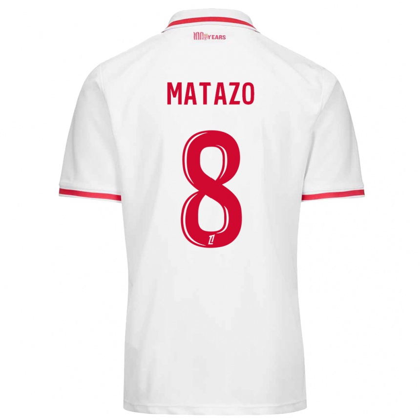 Niño Fútbol Camiseta Eliot Matazo #8 Blanco Rojo 1ª Equipación 2024/25 Argentina