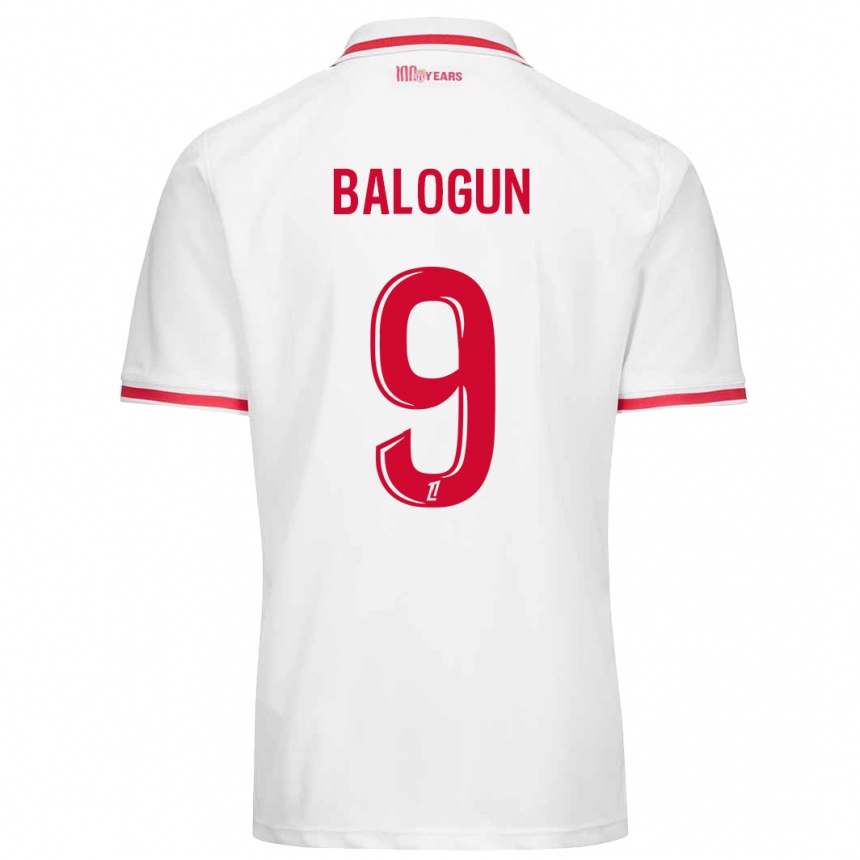 Niño Fútbol Camiseta Folarin Balogun #9 Blanco Rojo 1ª Equipación 2024/25 Argentina