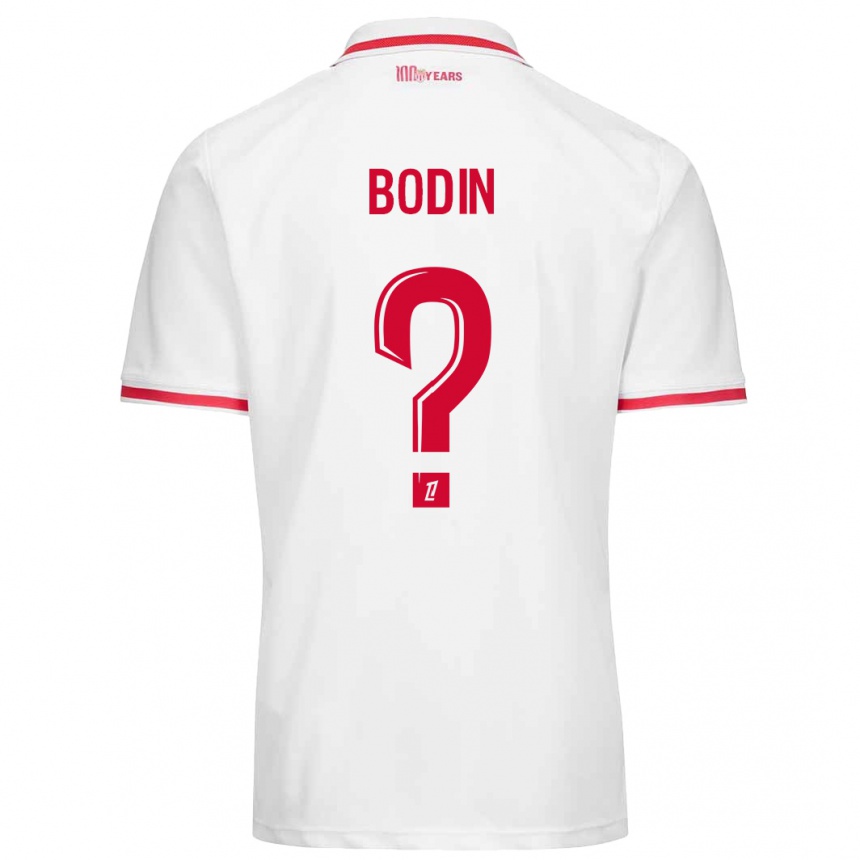 Niño Fútbol Camiseta Hugo Bodin #0 Blanco Rojo 1ª Equipación 2024/25 Argentina