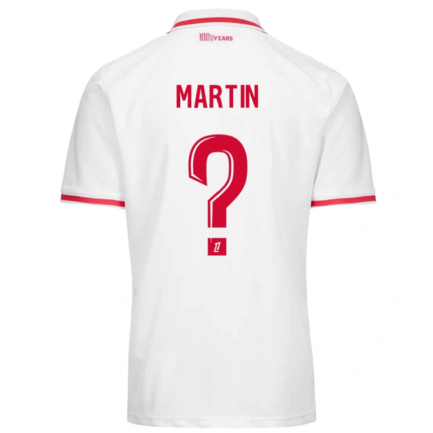 Niño Fútbol Camiseta Logan Martin #0 Blanco Rojo 1ª Equipación 2024/25 Argentina