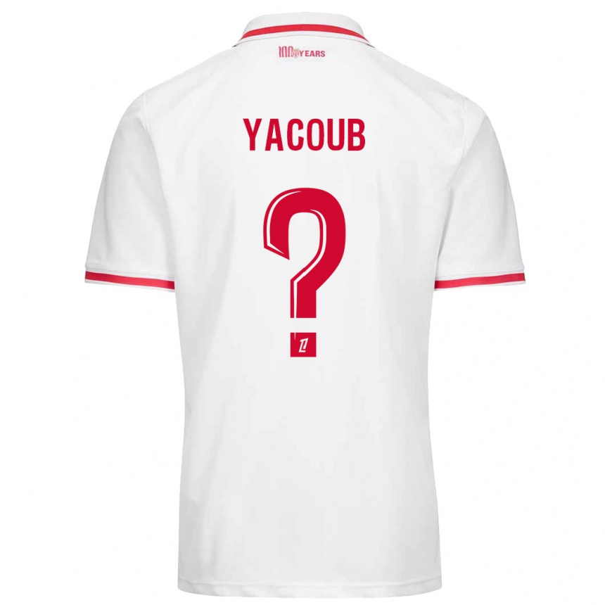 Niño Fútbol Camiseta Béchir Yacoub #0 Blanco Rojo 1ª Equipación 2024/25 Argentina