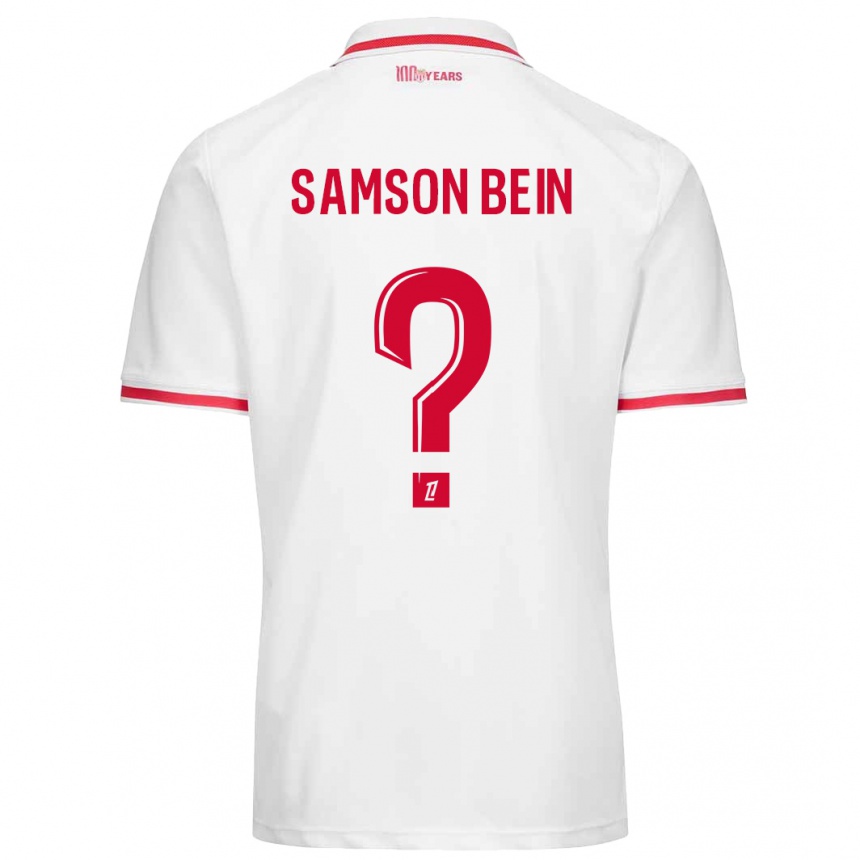 Niño Fútbol Camiseta Sirak Samson Bein #0 Blanco Rojo 1ª Equipación 2024/25 Argentina