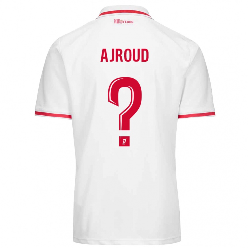 Niño Fútbol Camiseta Najd Ajroud #0 Blanco Rojo 1ª Equipación 2024/25 Argentina