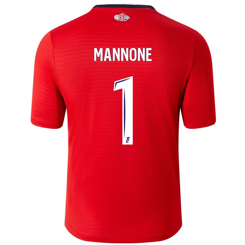 Niño Fútbol Camiseta Vito Mannone #1 Rojo Blanco 1ª Equipación 2024/25 Argentina