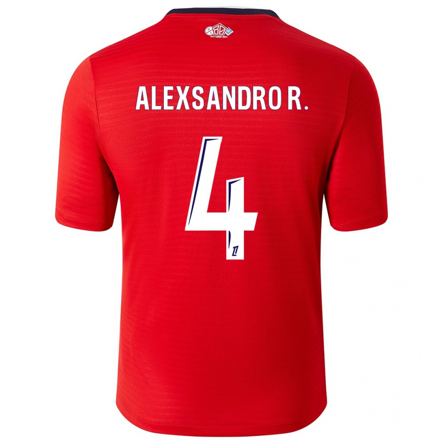 Niño Fútbol Camiseta Alexsandro #4 Rojo Blanco 1ª Equipación 2024/25 Argentina