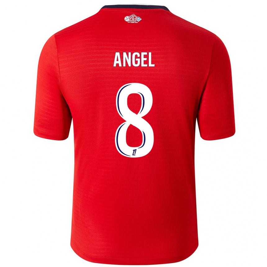 Niño Fútbol Camiseta Angel Gomes #8 Rojo Blanco 1ª Equipación 2024/25 Argentina