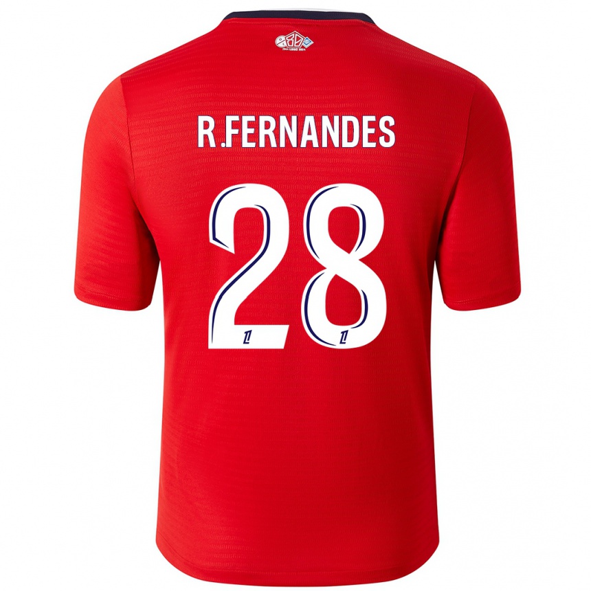 Niño Fútbol Camiseta Rafael Fernandes #28 Rojo Blanco 1ª Equipación 2024/25 Argentina