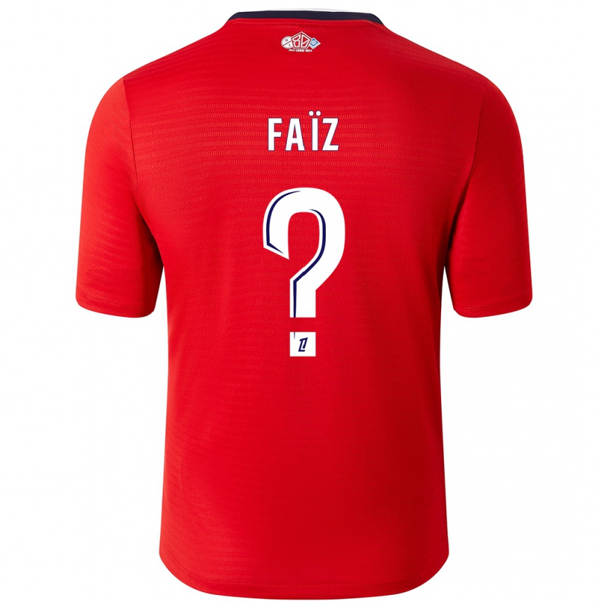 Niño Fútbol Camiseta Adame Faïz #0 Rojo Blanco 1ª Equipación 2024/25 Argentina