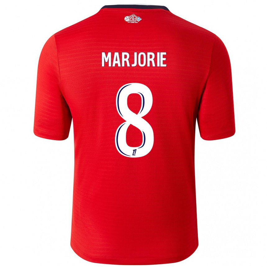 Niño Fútbol Camiseta Marjorie #8 Rojo Blanco 1ª Equipación 2024/25 Argentina