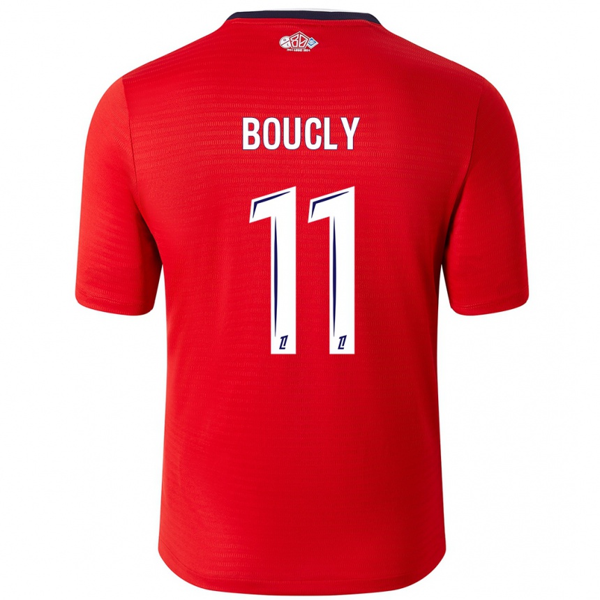 Niño Fútbol Camiseta Maïté Boucly #11 Rojo Blanco 1ª Equipación 2024/25 Argentina