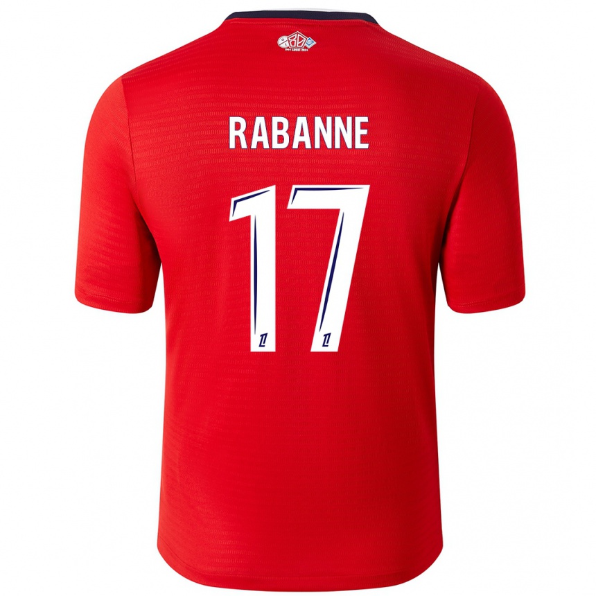 Niño Fútbol Camiseta Julie Rabanne #17 Rojo Blanco 1ª Equipación 2024/25 Argentina