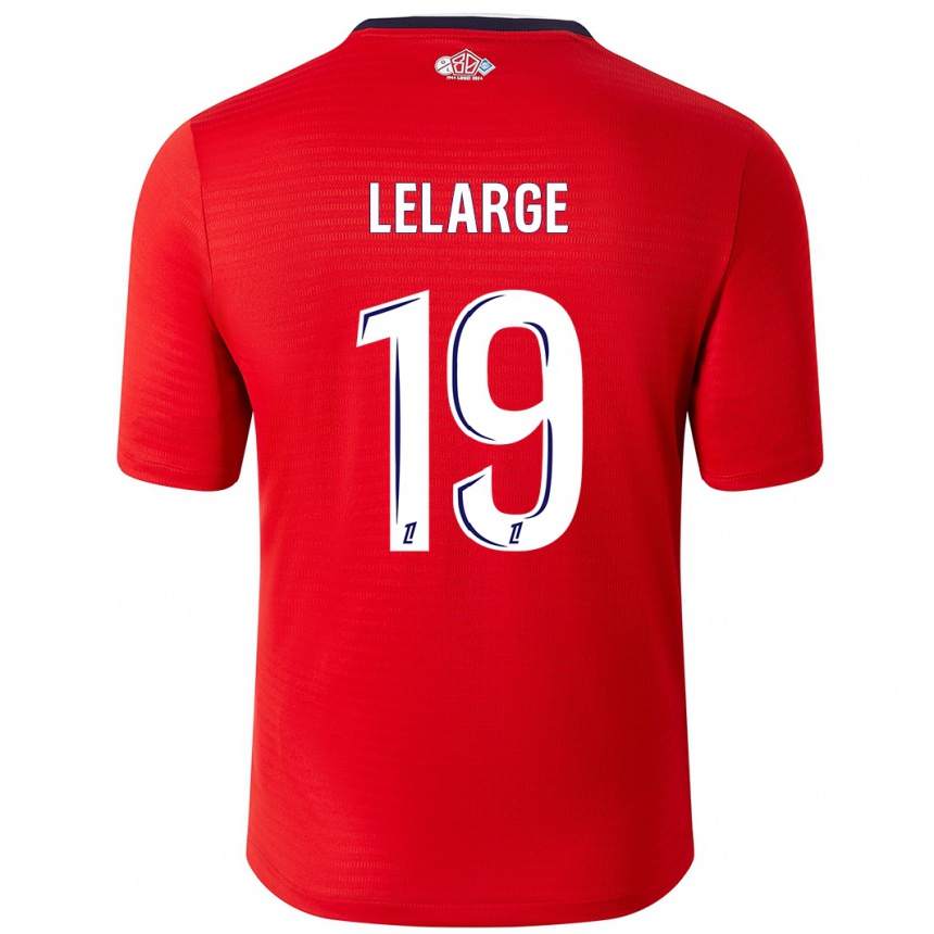 Niño Fútbol Camiseta Claire Lelarge #19 Rojo Blanco 1ª Equipación 2024/25 Argentina