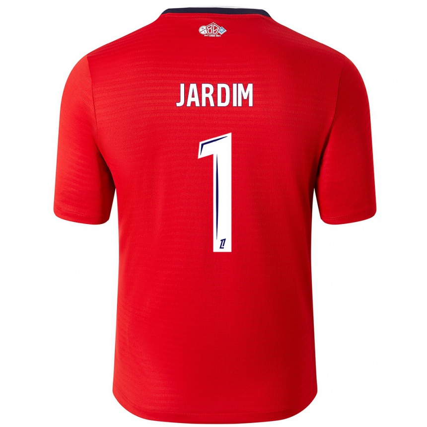 Niño Fútbol Camiseta Leo Jardim #1 Rojo Blanco 1ª Equipación 2024/25 Argentina