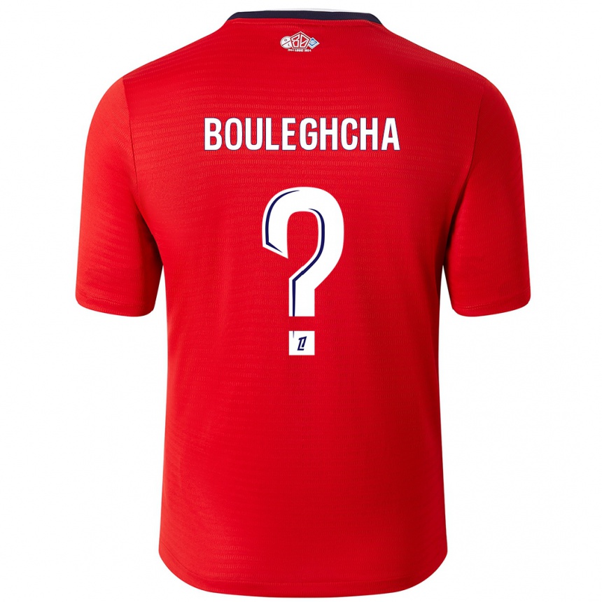 Niño Fútbol Camiseta Ismail Bouleghcha #0 Rojo Blanco 1ª Equipación 2024/25 Argentina