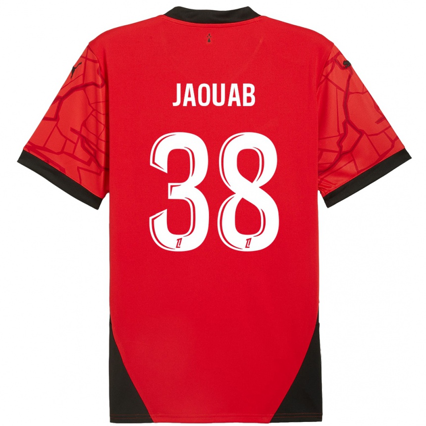 Niño Fútbol Camiseta Mohamed Jaouab #38 Rojo Negro 1ª Equipación 2024/25 Argentina