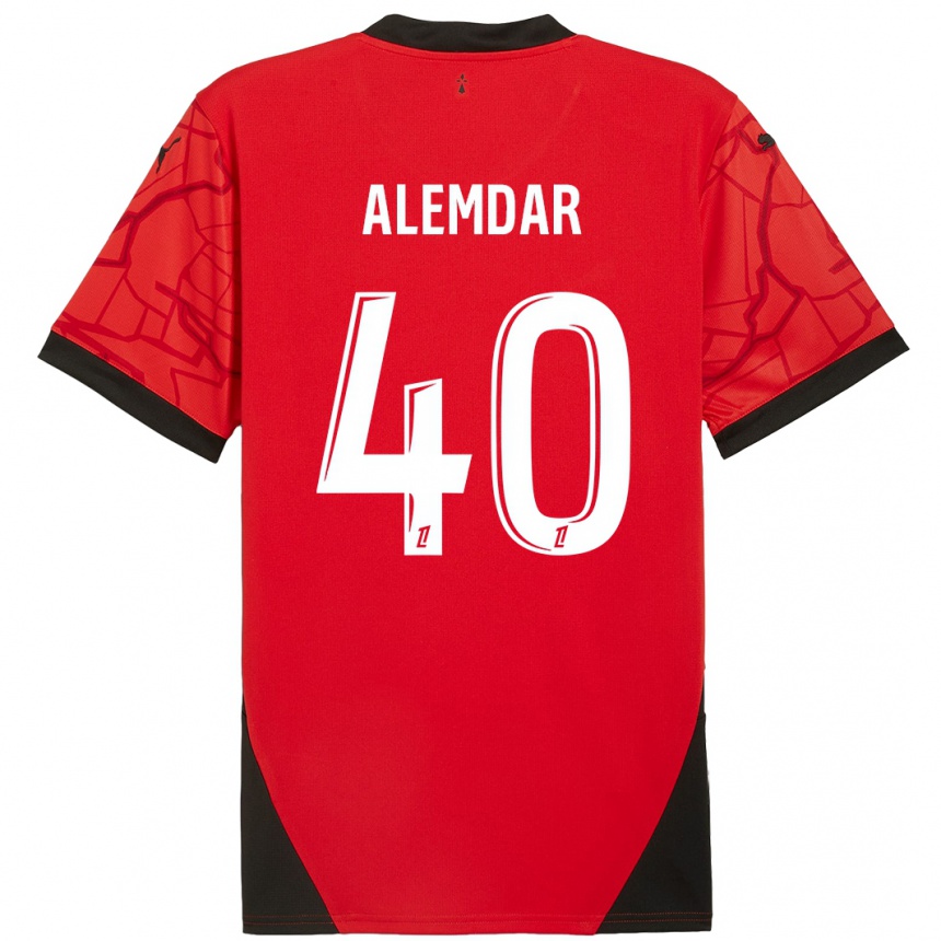 Niño Fútbol Camiseta Doğan Alemdar #40 Rojo Negro 1ª Equipación 2024/25 Argentina