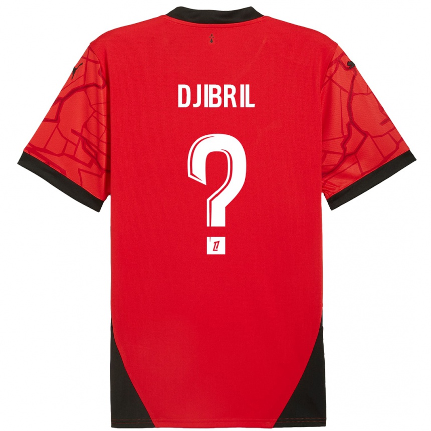 Niño Fútbol Camiseta Djibril Diallo #0 Rojo Negro 1ª Equipación 2024/25 Argentina