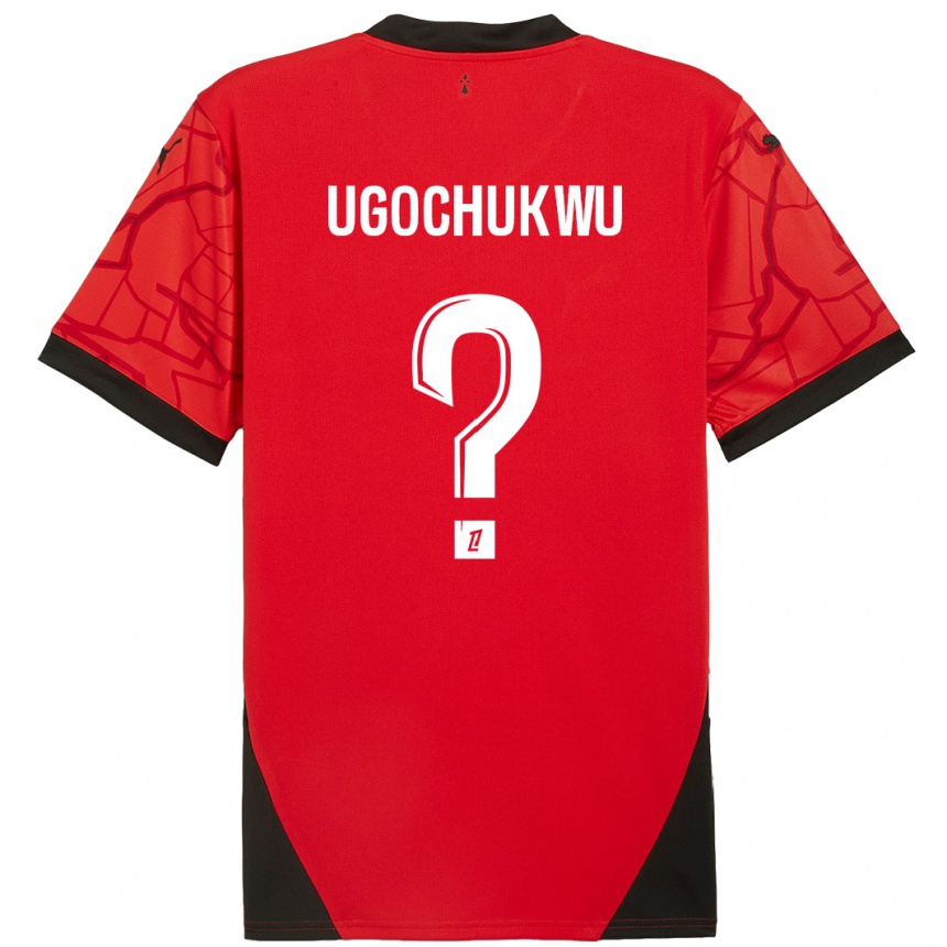 Niño Fútbol Camiseta Chibuike Ugochukwu #0 Rojo Negro 1ª Equipación 2024/25 Argentina