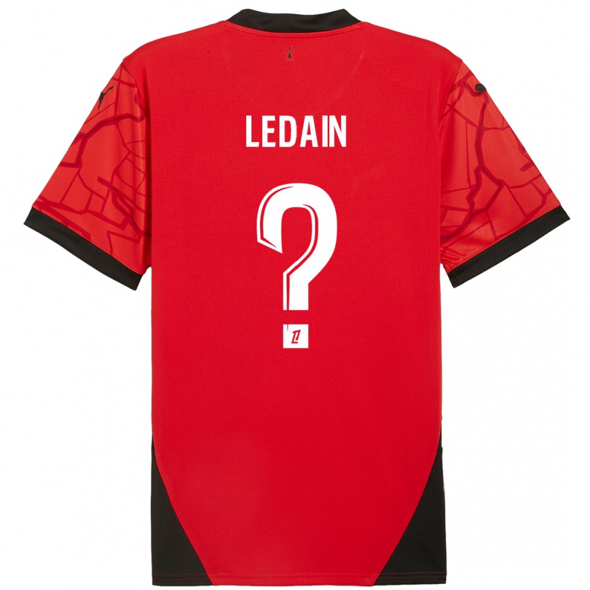 Niño Fútbol Camiseta Samuel Ledain #0 Rojo Negro 1ª Equipación 2024/25 Argentina