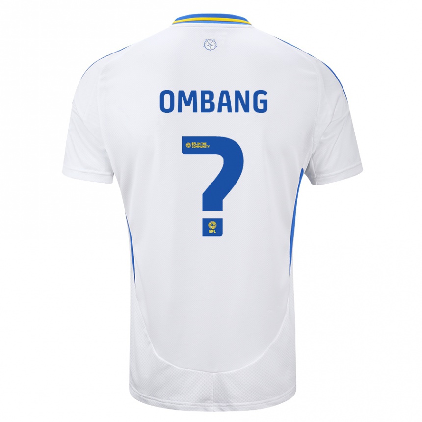 Niño Fútbol Camiseta Darryl Ombang #0 Blanco Azul 1ª Equipación 2024/25 Argentina