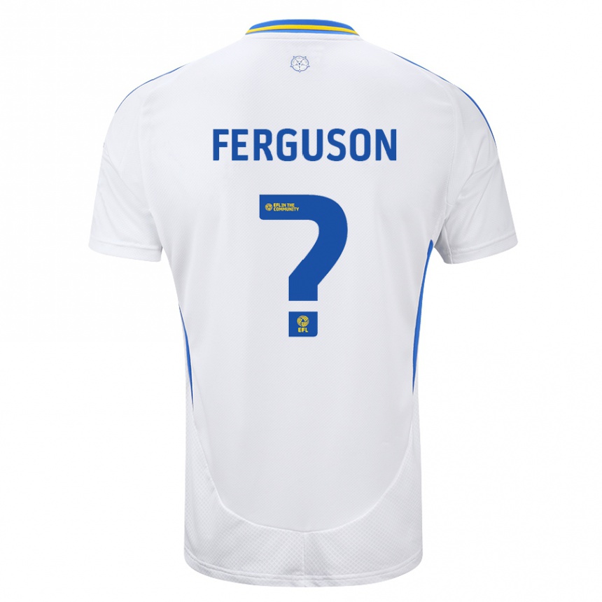 Niño Fútbol Camiseta Connor Ferguson #0 Blanco Azul 1ª Equipación 2024/25 Argentina