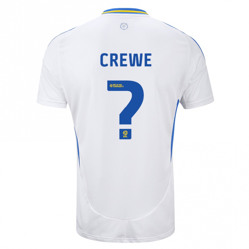 Niño Fútbol Camiseta Charlie Crewe #0 Blanco Azul 1ª Equipación 2024/25 Argentina