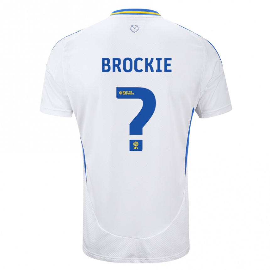 Niño Fútbol Camiseta Devon Brockie #0 Blanco Azul 1ª Equipación 2024/25 Argentina