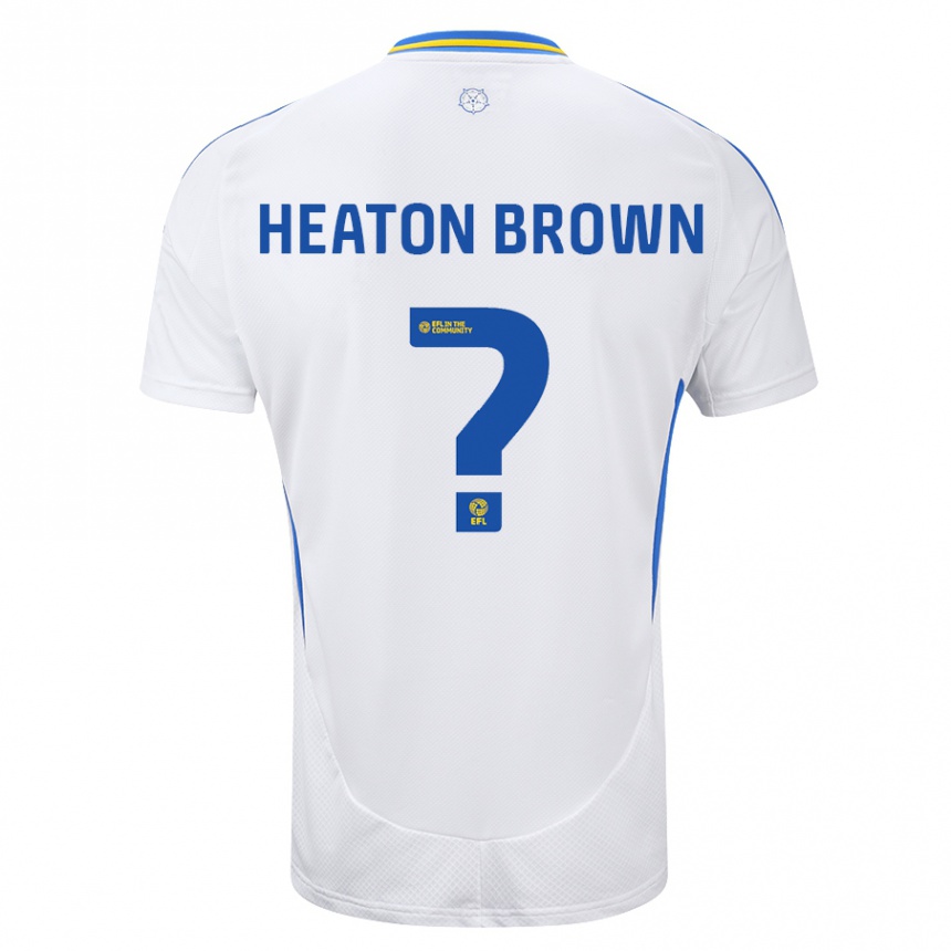 Niño Fútbol Camiseta Heaton Brown #0 Blanco Azul 1ª Equipación 2024/25 Argentina