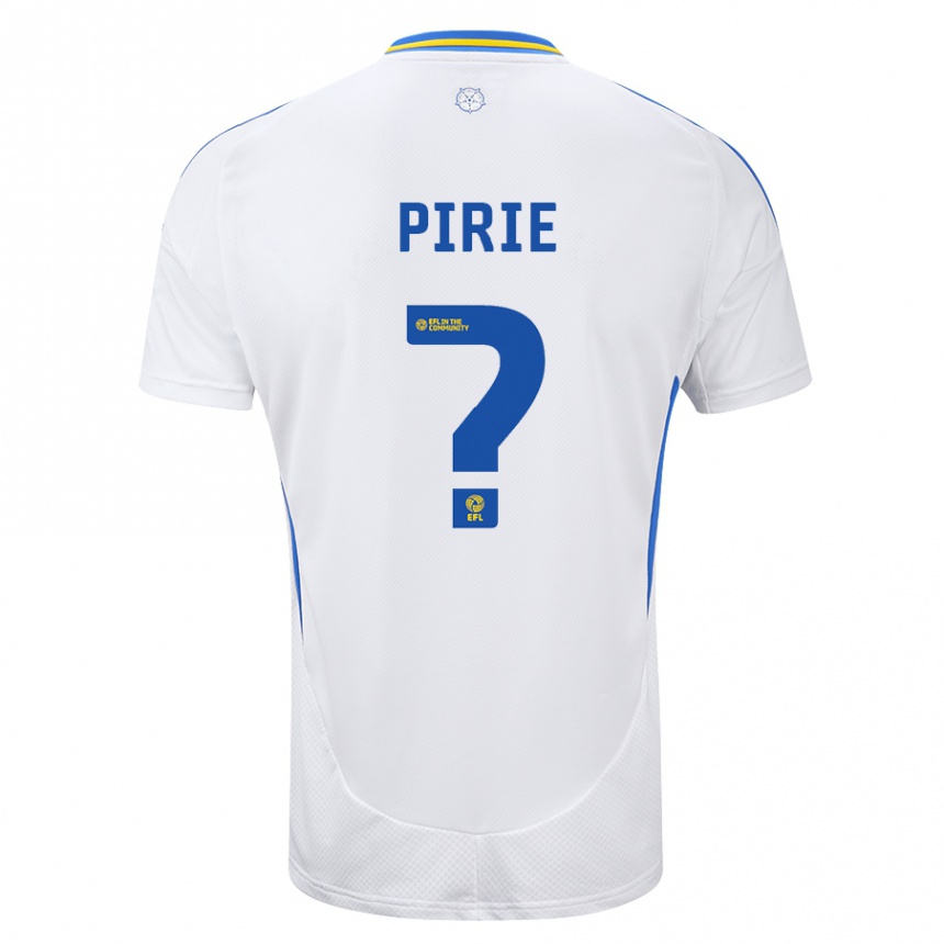 Niño Fútbol Camiseta Lewis Pirie #0 Blanco Azul 1ª Equipación 2024/25 Argentina