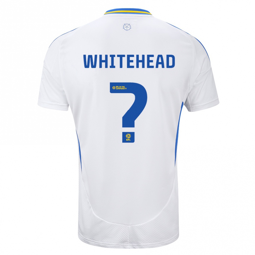 Niño Fútbol Camiseta Louie Whitehead #0 Blanco Azul 1ª Equipación 2024/25 Argentina