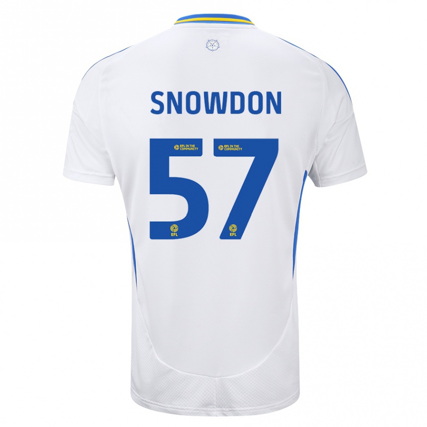 Niño Fútbol Camiseta Joe Snowdon #57 Blanco Azul 1ª Equipación 2024/25 Argentina