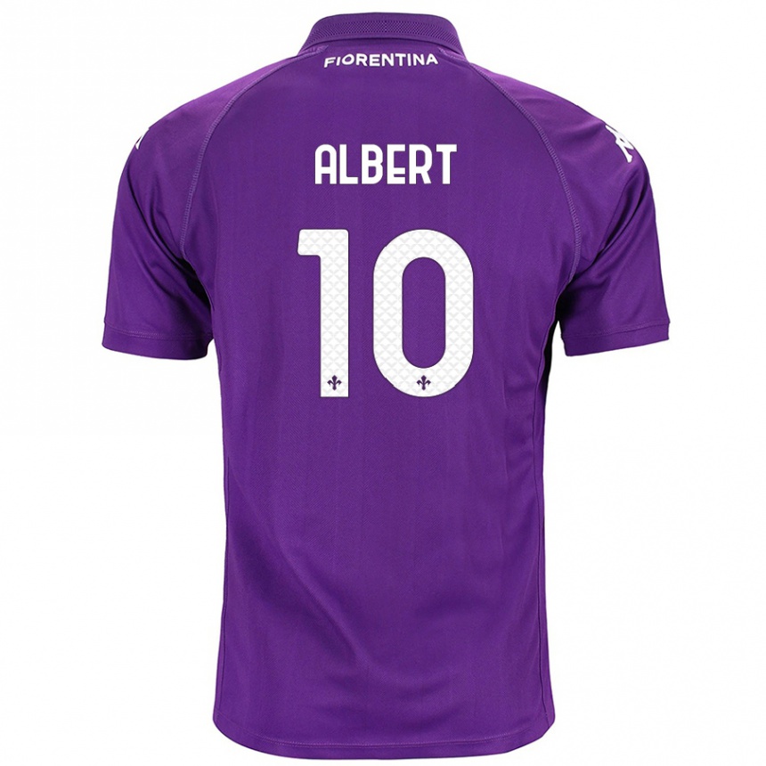 Niño Fútbol Camiseta Albert Gudmundsson #10 Morado 1ª Equipación 2024/25 Argentina